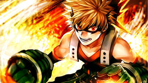 Bakugou On Fire Wallpaper