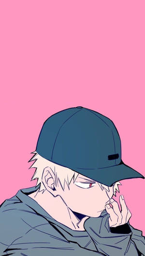 Bakugou Pink Aesthetic Art Wallpaper
