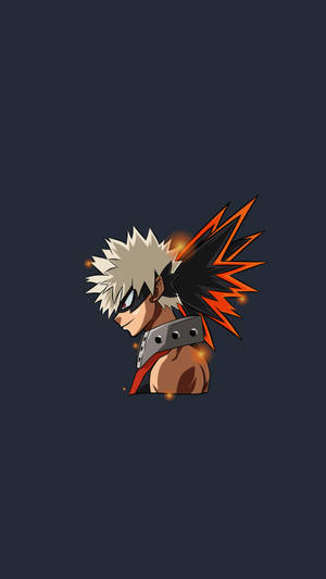 Bakugou Side View Vertical Art Wallpaper