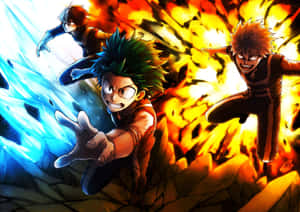 Bakugou Todoroki And Deku My Hero Academia Anime Wallpaper