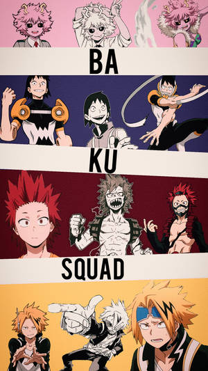 Bakusquad Friends Collage Art Wallpaper