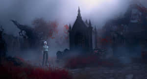 Baldurs Gate3 Astarion Gothic Graveyard Wallpaper