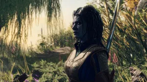 Baldurs Gate3 Elven Character Outdoors Wallpaper