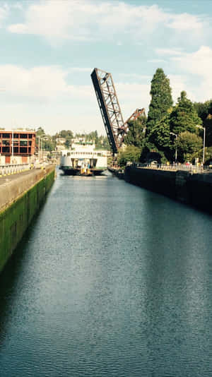 Ballard_ Locks_ Raised_ Bridge_ View.jpg Wallpaper