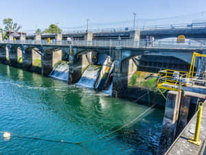 Ballard_ Locks_ Spillway_ Operation Wallpaper