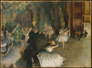 Ballet Dance Painting With Sordid Truth Behind Wallpaper