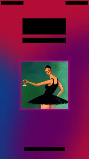 Ballet Dancer Artworkwith Red Wine Wallpaper