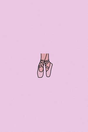 Ballet Pointe Shoes Illustration Wallpaper