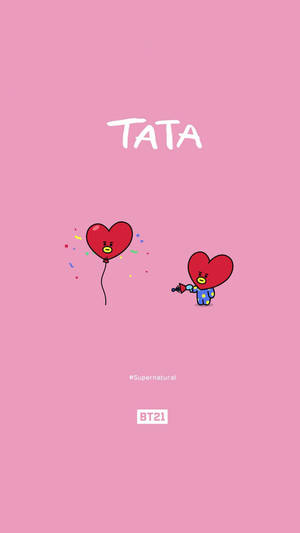 Balloon Bt21 Tata Ray Gun Wallpaper