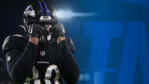 Baltimore Ravens Player Gearing Up Wallpaper