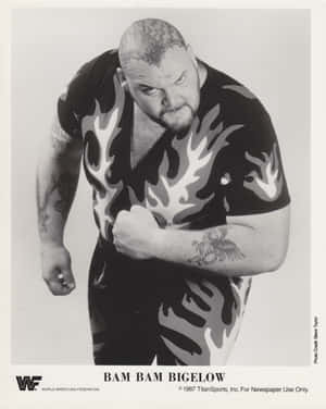 Bam Bam Bigelow Wwe Vintage Card Wallpaper