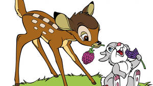 Bambi & Thumper In Grape Farm Wallpaper