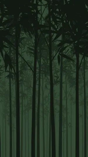 Bamboo Silhouette Art Iphone Wallpaper