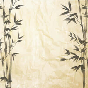 Bamboo Tree On A Beige Background Wallpaper