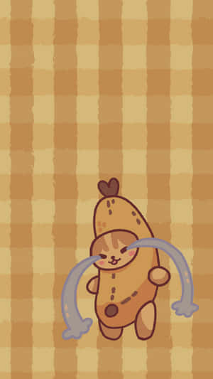 Banana Cat Cartoon Character Wallpaper