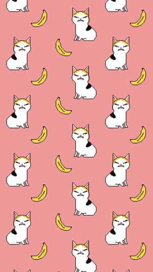 Banana Cat Pattern.jpg Wallpaper