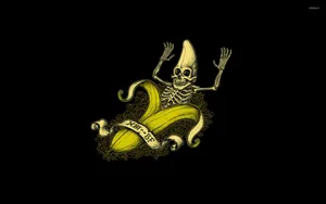 Banana Skeleton Art Wallpaper