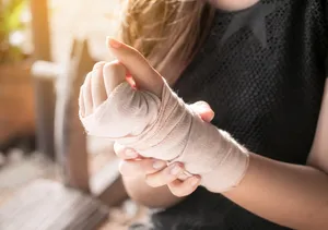 Bandaged Wrist Injury Sunlight Wallpaper