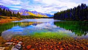 Banff National Park Clear River Wallpaper