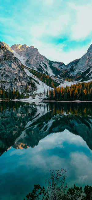 Banff National Park Snow Covered Mountains Wallpaper