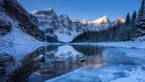 Banff National Park Snowy Mountains Wallpaper