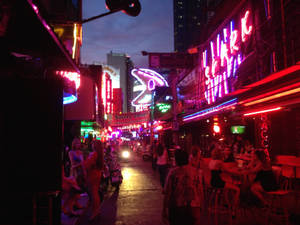 Bangkok Red Light Street Wallpaper