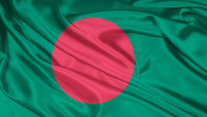 Bangladesh Flag In Silk Wallpaper