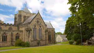 Bangor Cathedral U K Sunny Day Wallpaper