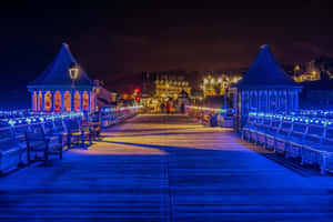Bangor Pier Night Lights Wallpaper