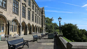 Bangor University Terrace Sunny Day Wallpaper