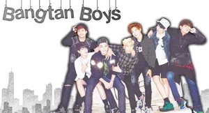 Bangtan Sonyeondan Performing On Stage Wallpaper