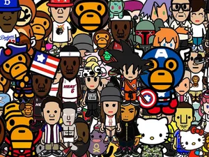 Bape Cartoon Logo Wallpaper