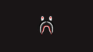 Bape Shark Logo Black Background Wallpaper