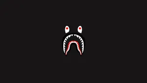 Bape Shark Logo Black Background Wallpaper
