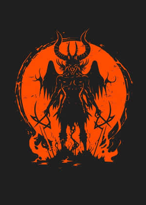 Baphomet Silhouette Art Wallpaper
