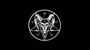 Baphomet Symbol Black Background Wallpaper