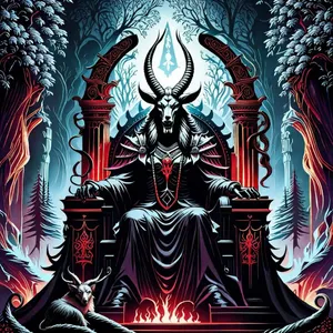Baphomet Throne Artwork Wallpaper