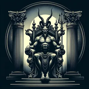 Baphomet Throne Artwork Wallpaper
