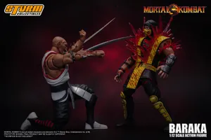 Baraka, The Fierce Tarkatan Warrior, Poised For Battle In Mortal Kombat. Wallpaper