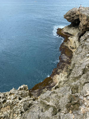 Barbados Sea Hitting The Rock Wallpaper