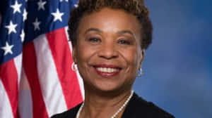 Barbara Lee And American Flag Wallpaper