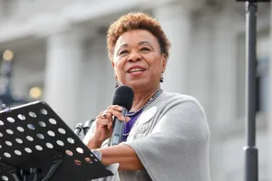 Barbara Lee Doing Speech Wallpaper