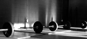 Barbells On Rubber Mats Wallpaper