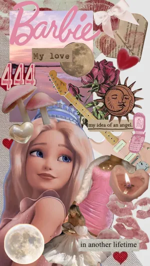 Barbie Collage Aesthetic Dreamy Vibes.jpg Wallpaper