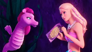 Barbie Mermaid And Seahorse Arguing Wallpaper