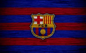 Barcelona Fc Wooden Texture Wallpaper