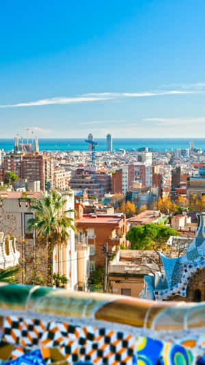 Barcelona Skyline From Park Guell Wallpaper