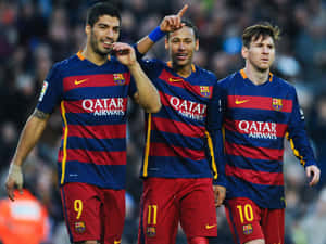 Barcelona Trio Celebration Wallpaper