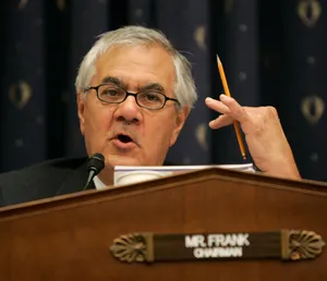 Barney Frank Holding A Pencil Wallpaper