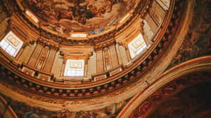 Baroque Ceiling Fresco Wallpaper
